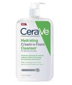 CeraVe Hydraging Cream-to-Foam Cleanser