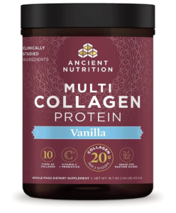 Collagen Powder Protein with Probiotics by Ancient Nutrition, Multi Collagen Protein, Unflavored, 60 Servings, Hydrolyzed Collagen Peptides Supports Skin and Gut Health, Joint Supplement, 21.38oz
