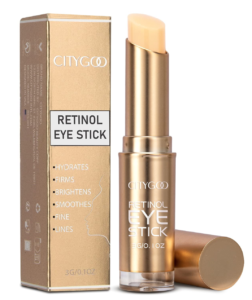 Retinol Eye Stick With Collagen, Hyaluronic Acid For Dark Circle, Wrinkles in 3-4 Weeks, Under Eye Cream Anti Aging, For Puffiness and Bags Reduces Fine Lines